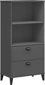 vidaXL Βιβλιοθήκη VIKEN Ανθρακί Γκρι 60x35x123 εκ. από Επεξεργ. Ξύλο