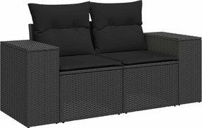 vidaXL Σετ Καναπέ 5 τμχ. Μαύρο 200 x 200 x 85 εκ.