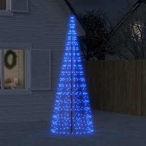 vidaXL Χριστουγεννιάτικο Δέντρο για Ιστό Σημαίας 550 LED Μπλε 300 εκ.