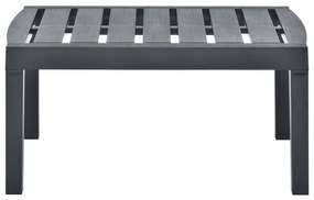 vidaXL Τραπεζάκι Κήπου Ανθρακί 78 x 55 x 38 εκ. Πλαστικό