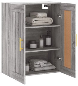 vidaXL Ντουλάπι Επιτοίχιο Γκρι Sonoma 69,5 x 34 x 90 εκ. Επεξεργ. Ξύλο