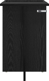 vidaXL End Table Μαύρη Οξυά 35 x 40 x 55 εκ. Επεξεργασμένο ξύλο