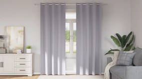 vidaXL Κουρτίνες 2 pcs Μεταλλικό Γκρι 225 x 140 εκ. Πολυεστέρας