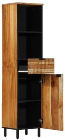 vidaXL Ντουλάπα Μπάνιου 38x33x160 εκ. Μασίφ Ξύλο Ακακίας
