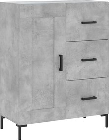 vidaXL Ντουλάπι Γκρι Σκυροδέματος 69,5x34x180 εκ. Επεξεργασμένο Ξύλο