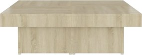 vidaXL Τραπεζάκι Σαλονιού Sonoma Δρυς 90x90x28 εκ. Μοριοσανίδα