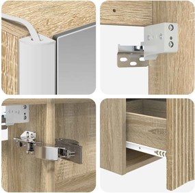 vidaXL Σετ Ντουλαπιών Μπάνιου 5 pcs Sonoma Δρυς Επεξεργασμένο Ξύλο