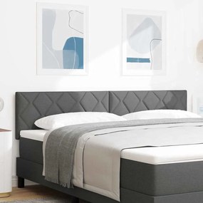 vidaXL LED Κεφαλάρι με Σχέδιο Διαμαντιών Σκούρο Γκρι 180 εκ. Υφασμάτινο