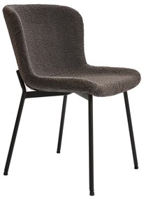 Καρέκλα Melina Γκρι 48 x 59 x 80, Χρώμα: Γκρι, Υλικό: Μέταλλο, Ύφασμα