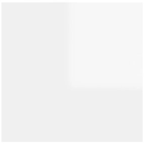 Κομοδίνο Γυαλιστερό Λευκό 30,5 x 30 x 30 εκ. από Μοριοσανίδα - Λευκό