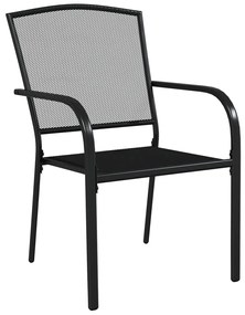 vidaXL Σετ Τραπεζαρίας Κήπου 3 Τεμαχίων Ανθρακί από Ατσάλι