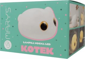 Παιδικό Φωτιστικό Νυκτός Γατάκι Λευκό