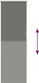 vidaXL Roller Blind Blackout γκρί 45x150 cm Πλάτος υφάσματος 40,7 cm
