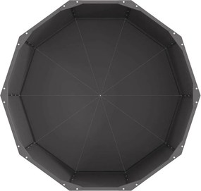 vidaXL Γλάστρα Μαύρο 90 x 90 x 50 cm Ατσάλι