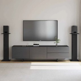 vidaXL Βάσεις Ηχείων 2 pcs Μαύρη Οξυά 30 x 30 x 95 cm