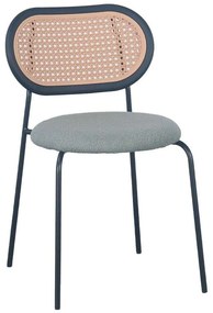 Καρέκλα Vintage 03-1060 47x55x76cm Black-Mint Metal, Fabric