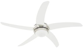 vidaXL Ανεμιστήρας Οροφής με Φως Περίτεχνος Λευκός 128 εκ.