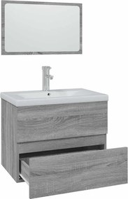 vidaXL Σετ Επίπλων Μπάνιου Γκρι Sonoma Επεξεργασμένο Ξύλο