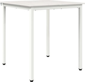 vidaXL Τραπεζαρία Λευκό 60 x 60 x 75 cm Στερεά ξυλεία πεύκου