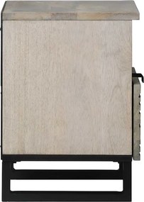vidaXL Κομοδίνο 2 pcs Λευκό 40 x 33 x 46 εκ. Επεξεργασμένο Ξύλο