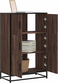 vidaXL Highboard καφέ δρυς Κατασκευασμένο ξύλο και μέταλλο