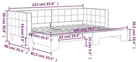 ΚΑΝΑΠΕΣ ΚΡΕΒΑΤΙ ΣΥΡΟΜΕΝΟΣ ΑΝΟΙΧΤΟ ΓΚΡΙ 80 X 200 ΕΚ. ΒΕΛΟΥΔΙΝΟΣ 3196684