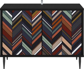 vidaXL Ντουλάπι TV OMMEN 69 x 33 x 50,5 εκ. Μαύρη Δρυς