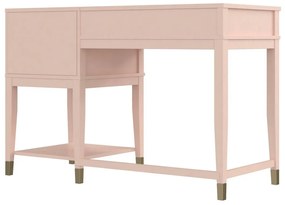 Τραπέζι γραφείου CosmoLiving by Cosmopolitan A102, Με συρτάρια, Αριθμός συρταριών: 2, 77x116x50cm, 35 kg, Ανοιχτό ροζ | Epipla1.gr