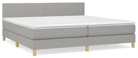 ΚΡΕΒΑΤΙ BOXSPRING ΜΕ ΣΤΡΩΜΑ ΑΝΟΙΧΤΟ ΓΚΡΙ 200X200 ΕΚ. ΥΦΑΣΜΑΤΙΝΟ 3140481