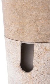 Νιπτήρας C7808.02 Μαρμάρινος Cone Sink Creme White Φ40x90Y εκ. 40x40x90 εκ.