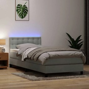 ΚΡΕΒΑΤΙ BOXSPRING ΜΕ ΣΤΡΩΜΑ ΑΝΟΙΧΤΟ ΓΚΡΙ 80X210 ΕΚ. ΒΕΛΟΥΔΙΝΟ 3317241