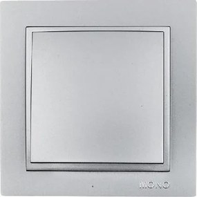 Διακόπτης απλός ασημί Mono Electric σειρά Despina Metallic