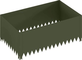 vidaXL Περίγραμμα γκαζόν 100 x 60 x 35 cm Ατσάλι Λαδί