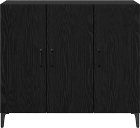 vidaXL Πλαϊνό γραφείο Μαύρη δρυς 34 x 90 x 80 εκ Επεξεργασμένο ξύλο