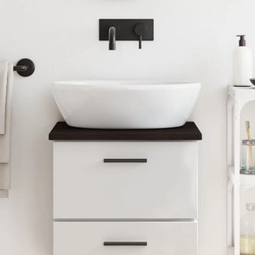 vidaXL Πάγκος Μπάνιου Σκούρο Καφέ 40x40x2 εκ. Επεξ. Μασίφ Ξύλο