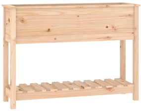vidaXL Ζαρντινιέρα με Ράφι 111,5 x 34,5 x 81 εκ. Μασίφ Ξύλο Πεύκου