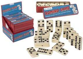 Επιτραπέζιο Παιχνίδι Domino Με 28 Κομμάτια Σε Μεταλλικό Κουτί