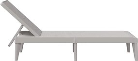 vidaXL Ξαπλώστρα Γκρι 186 x 60 x 29 από Πολυπροπυλένιο