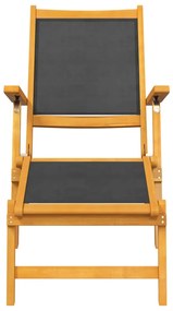 vidaXL Ξαπλώστρα Εξ. Χώρου με Τραπέζι Μασίφ Ξύλο Ακακίας &amp; Textilene