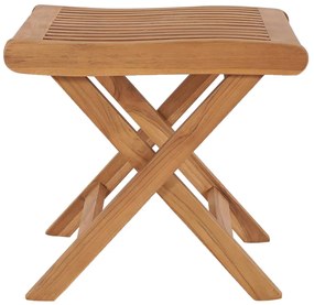 vidaXL Υποπόδιο Πτυσσόμενο 46,5 x 49 x 41,5 εκ. από Μασίφ Ξύλο Teak