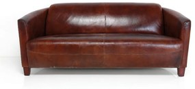 Καναπές Cigar Δερμάτινος Καφέ  176x83x70 εκ. - Καφέ