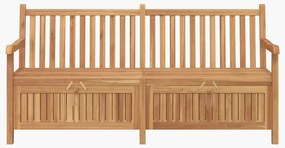 vidaXL Πάγκος Αποθήκευσης Κήπου Καφέ 180 x 60 x 90 εκ Μασίφ ξύλο teak