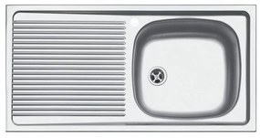 Franke New Easy ESN 611-86 Inox Λείος Αντιστρεφόμενος Ένθετος Νεροχύτης 45 cm