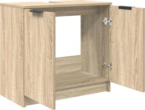 vidaXL Ντουλάπι Μπάνιου με αποθήκευση Δρύς Sonoma 64,5 x 33,5 x 59 εκ.