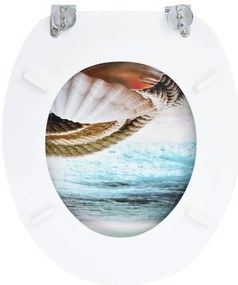 vidaXL Κάλυμμα Λεκάνης με Σχέδιο Κοχύλι από MDF