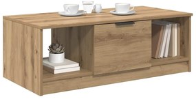 vidaXL Τραπεζάκι σαλονιού artisan δρυς 100 x 50 x 36 εκ
