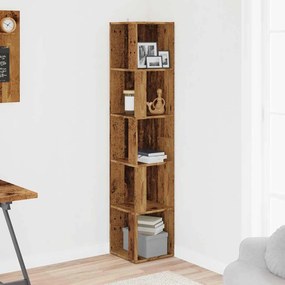 VidaXL Ντουλάπι Γωνία Παλιό Ξύλο 33x33x165 εκ. από Μοριοσανίδα