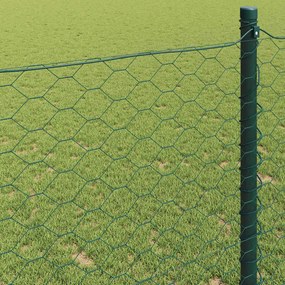 vidaXL Φράχτης Εξαγώνου 0,8 x 50 μ PVC Πράσινο
