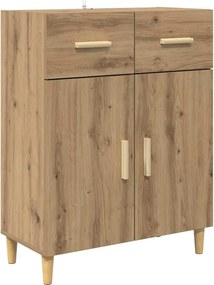 vidaXL Πλαϊνό γραφείο με συρτάρι artisan δρυς 34 x 69.5 x 89 εκ