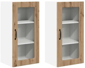 vidaXL Ραφιέρα τοίχου LUCCA 2 pcs Artisan Δρυς 40 x 31 x 80 εκ.